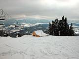pohľad z lyží