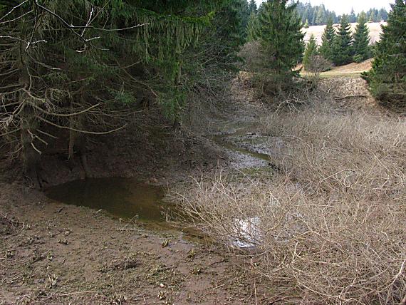 ponor vody nad Prosieckou dolinou