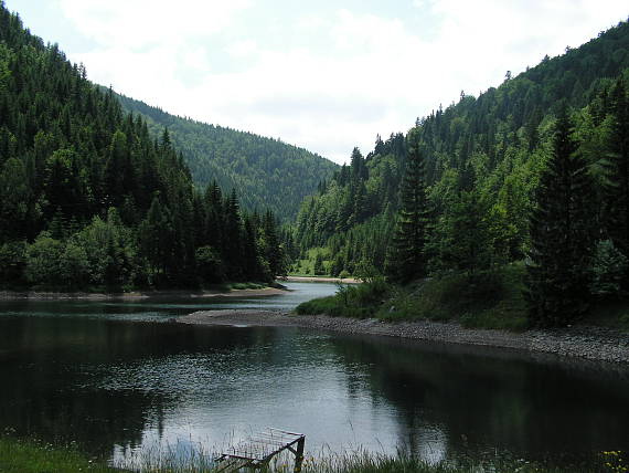 ústie riečky Hnilec do priehrady Dedinky