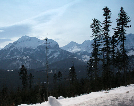 pohľad na Belianske Tatry z poľskej strany