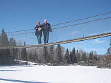 suspension bridge na Pinawa channel