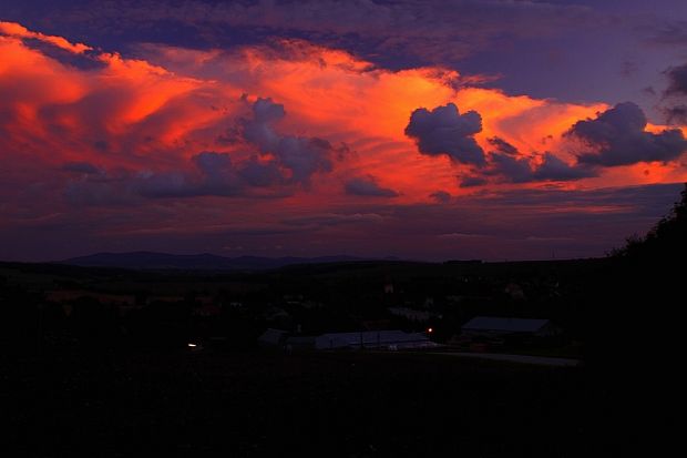 večer nad Sobotišťom