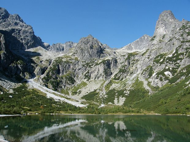 panoráma nad Zeleným plesom s Jastrabou vežou