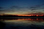 Súmrak nad Čunovskými jazerami