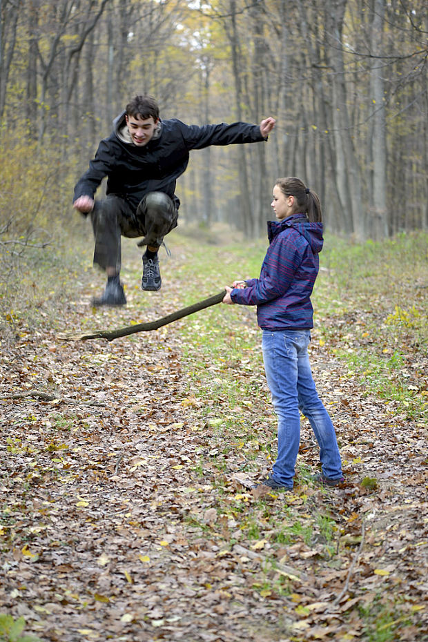 Báša cvičí Adama :-)