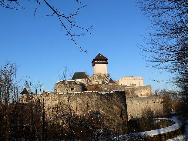 Trenčiansky hrad - pohľad od Lesoparku Brezina
