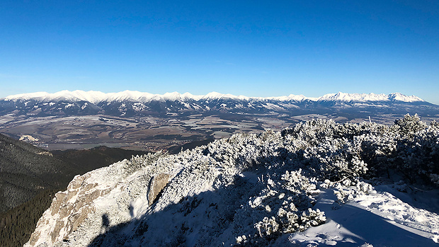 západné aj Vysoké Tatry z Krakovej hole