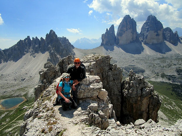 s polovičkou na vrchole Toblinger Knoten 2617m