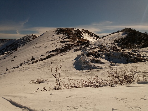 vrch Chleb 1646 m.n.m. a Hromové 1636 m.n.m. z hrebeňa