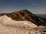 vrch Veľký Fatranský Kriváň 1709 m.n.m. z vrchu Pekelník 1609 m.n.m.