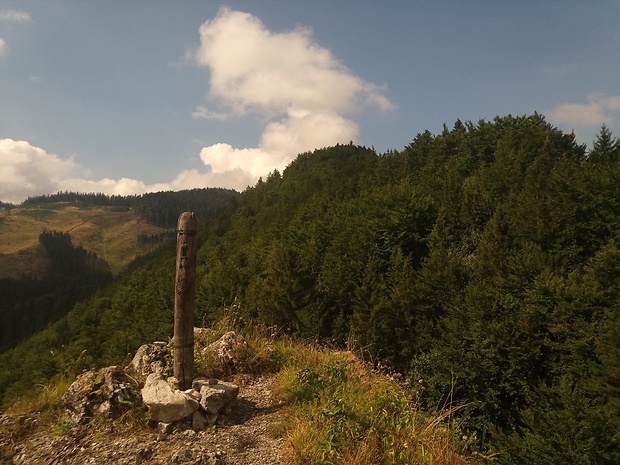 Valientov diel 828 m.n.m. a Dolná roveň 950 m.n.m. z Goleštanu