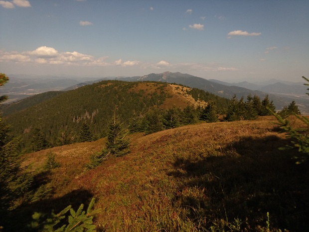 vrch Malý Minčol 1330 m.n.m. a NP Kriváňska Malá Fatra vzadu