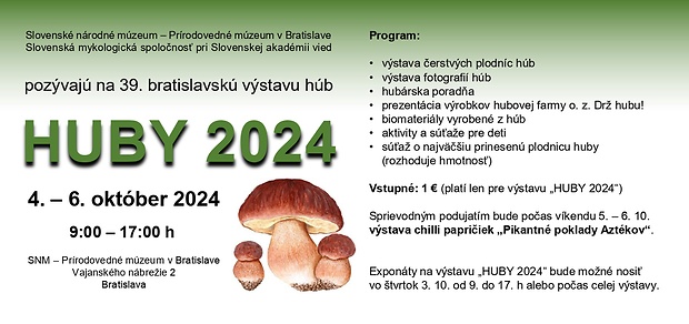 39. výstava "HUBY 2024" v Bratislave